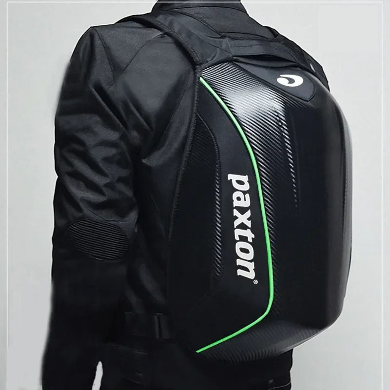 Motorcycle Gear Backpack - Koolstofvezel motorfiets rugzak motorcross helmtas waterdichte