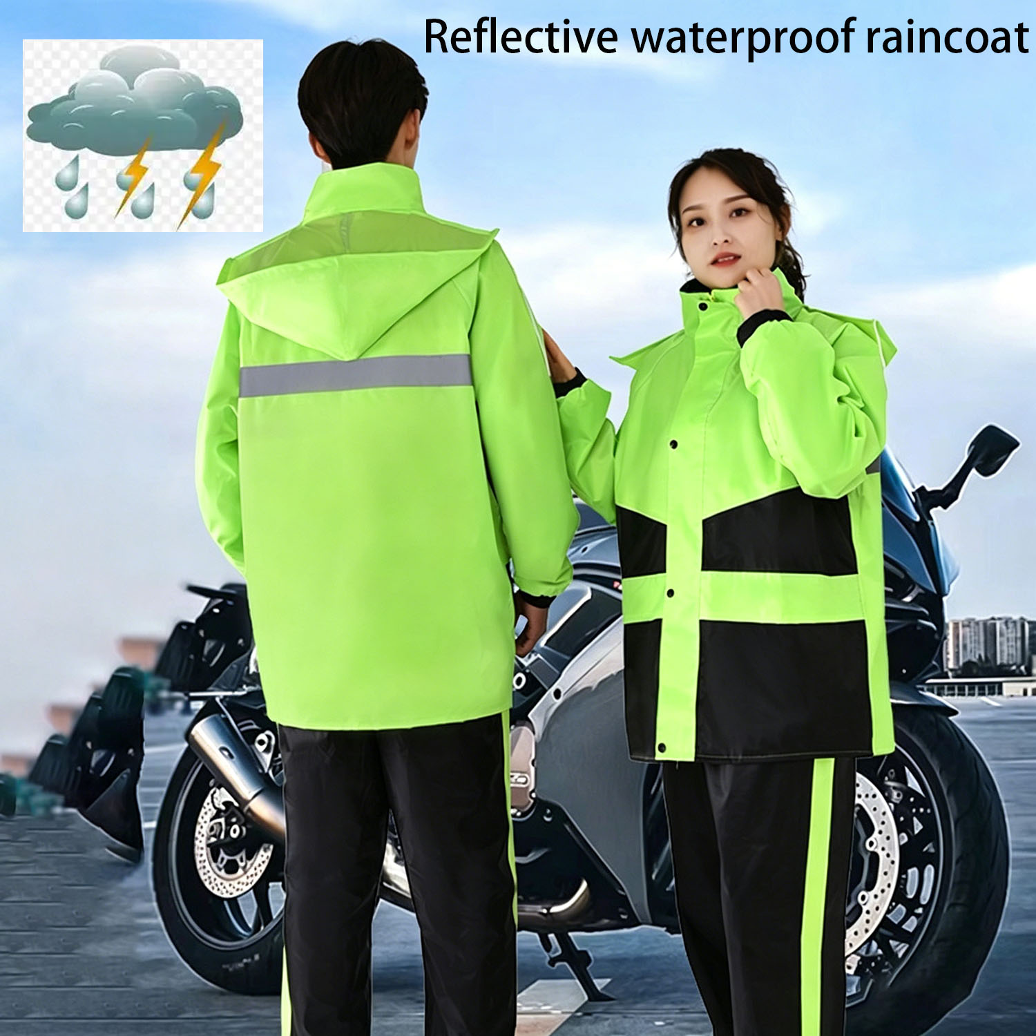 Motorcycle Gear Mens - Motorregenpakken voor heren en dames, waterdichte