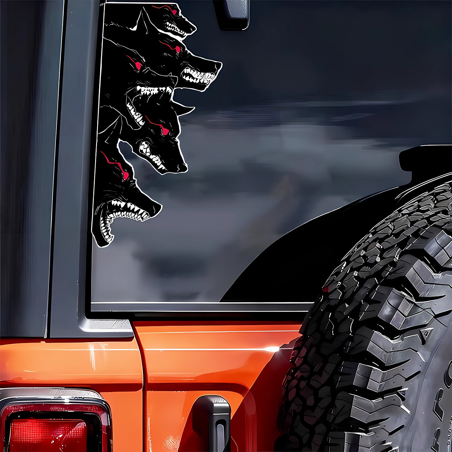 Motorcycle Gear Backpack - JDM Gepersonaliseerde Wolf Pack Auto Sticker