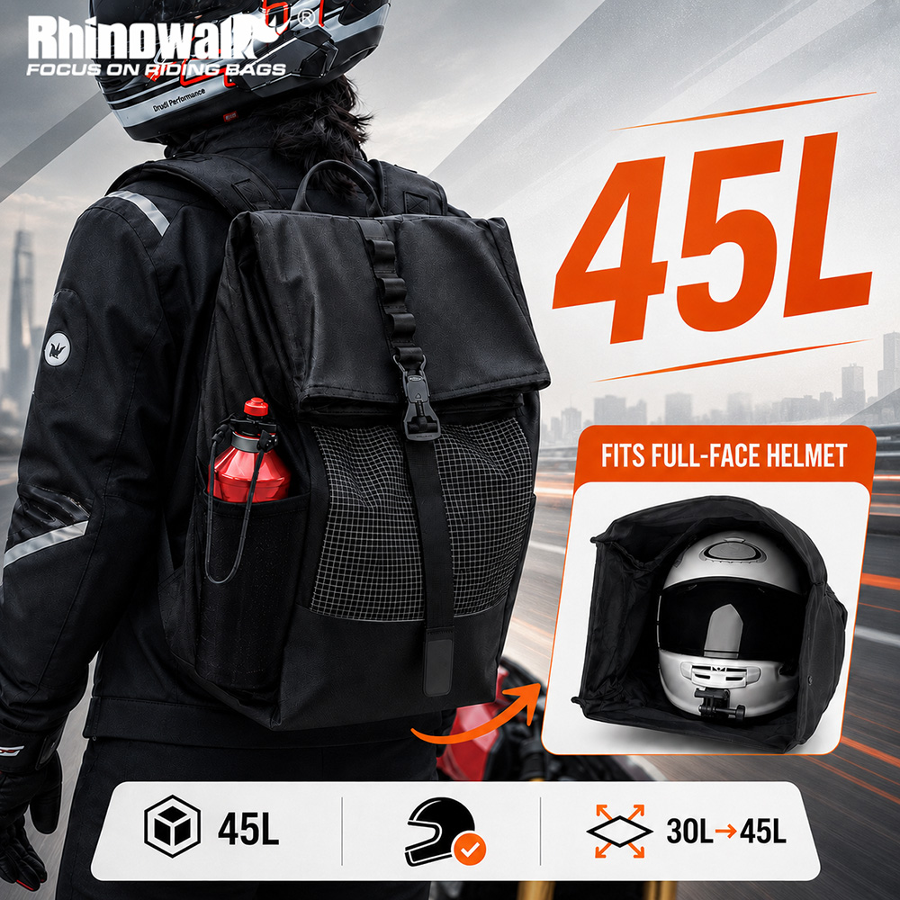 Rhinowalk Motorhelm Rugzak 45l - Motorcycle Gear Backpack recensie en prijs